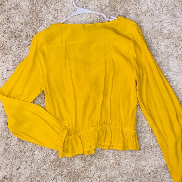 Flirty Mustard Blouse from Express - Picture 3 of 3
